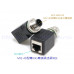 M12-M4D-RS M12-4D型轉RJ45直公轉接頭 M12轉RJ45連接器 D型編碼 4芯D型公頭 M12D型4芯網線轉接頭交換器 